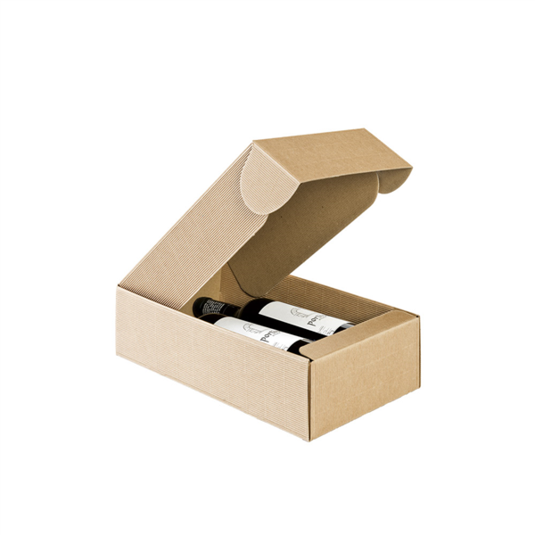3001005752.png Caixa Cartão p/2 Garrafas 34x18,5x9cm Kraft – Norpack - Image 1