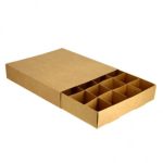 Caixa Cartolina Kraft Catering/ canapés/ salgadinhos/ Brigadeiros 25x22x5,5cm c/ 20 divisórias – Norpack - Image 6