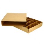 Caixa Cartolina Kraft Catering/ canapés/ salgadinhos/ Brigadeiros 25x22x5,5cm c/ 20 divisórias – Norpack - Image 7