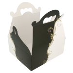 Caixa Cartão / Lunch Box c/ Asas Vintage Preto / Branco - p/Take Away/Pastelaria/Bolos – Norpack - Image 2