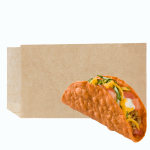 Bolsa Aberta 2 Lados Kraft Anti Gordura Crepes / Tacos 13x22 cm Pack 500 Unidades – Norpack