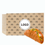 Bolsa Aberta 2 Lados Kraft Anti Gordura Crepes / Tacos 13x22 cm c/ Impressão Pack 500 Unidades – Norpack