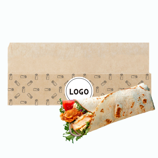 3001005890imp.png Bolsa Aberta 2 Lados Kraft Anti Gordura Allwrap 30x13/7 cm c/ Impressão Pack 500 Unidades – Norpack - Image 1