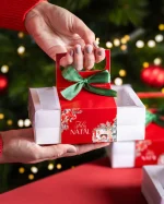 Caixa Cartolina C/ Tampa PVC + Alça em Papel p/ 6 Brigadeiros Natal "Quebra Nozes" – Norpack - Image 3