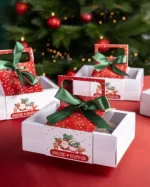 Caixa Cartolina C/ Tampa PVC + Alça em Papel p/ 6 Brigadeiros Natal "Magia" – Norpack - Image 3