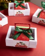 Caixa Cartolina C/ Tampa PVC + Alça em Papel p/ 6 Brigadeiros Natal "Magia" – Norpack - Image 2