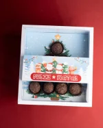 Caixa Cartolina C/ Tampa PVC p/ 10 Brigadeiros Natal "Magia" – Norpack - Image 2