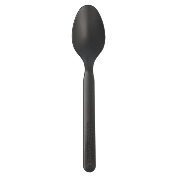 3001005985.png Colher Sopa BIOPlástico CPLA Preto 16CM Pack 50un. - Take Away – Norpack - Image 1
