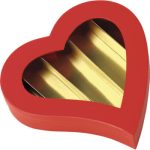 Caixa Cartão Chocolates Vermelha Coração 5 linhas 18x18x3,3cm – Norpack - Image 4