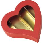 Caixa Cartão Chocolates Vermelha Coração 4 linhas 14x14x3,3cm – Norpack - Image 2