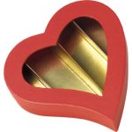 Caixa Cartão Chocolates Vermelha Coração 4 linhas 14x14x3,3cm – Norpack - Image 5
