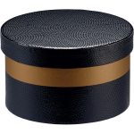 Caixa Cartão Presente Redonda Preta 10x6cm – Norpack