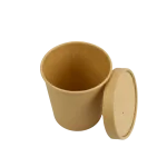 Caixa Cartão p/Alimentar Kraft 350ml s/ Tampa - Take Away / Sobremesa / Gelado / Sopa - Pack 25uni – Norpack - Image 4