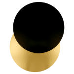 Prato Cartão p/ Bolos Dourado/Preto 28cm Pack 100 – Norpack