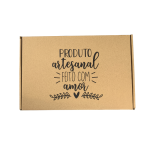 Caixa Postal Kraft "Produto Artesanal Feito com Amor" – Envio de Encomendas com Estilo – Norpack - Image 5
