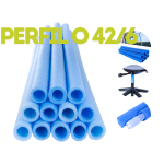 Perfil Espuma Formato O Tubo c/Corte (Eprofil) - O42/6 - Caixa com 75 varas de 2 Mtrs – Norpack