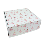 Caixa Cartão Postal Branca 200mmx200mmx70mm Padrão Bailarina – Norpack