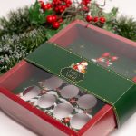 Caixa Cartolina Vermelha C/ Tampa PVC 20x18cm p/ 10 Brigadeiros Árvore Coleção Pai Natal – Norpack