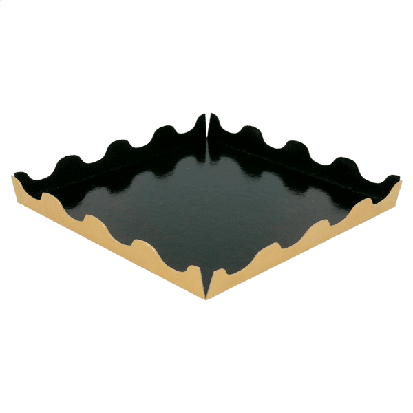 5-2.png Base/Travessa de Cartão para Bolos/Pastelaria Dourada / Preto Quadrada 24x24+2+2cm - Pack 25 – Norpack - Image 1