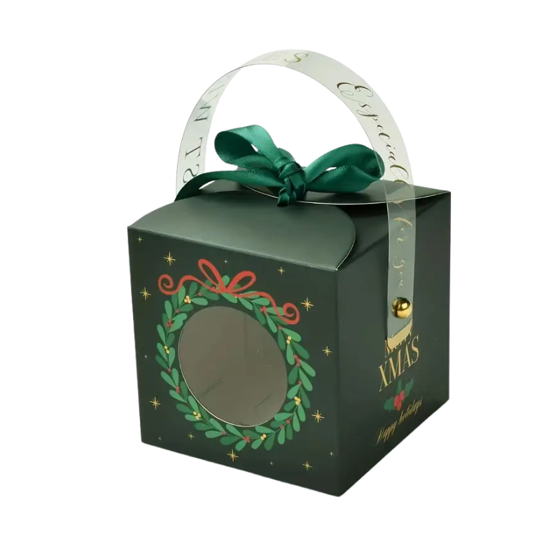 5-6.png Caixa Cartolina Presente Verde Natal 9x9x15cm Pack 20 unidades – Norpack - Image 1