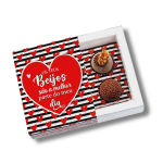Caixa Cartolina Branca c/ Tampa PVC p/ 6 Brigadeiros Corações – Norpack - Image 2