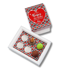 Caixa Cartolina Branca c/ Tampa PVC p/ 6 Brigadeiros Corações – Norpack - Image 3