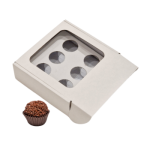 Caixa Cartão Micro Branco 140x140x50mm 6 brigadeiros c/ janela Quadrada – Norpack - Image 6