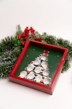Caixa Cartolina Vermelha C/ Tampa PVC 20x18cm p/ 10 Brigadeiros Árvore Coleção Pai Natal – Norpack - Image 2