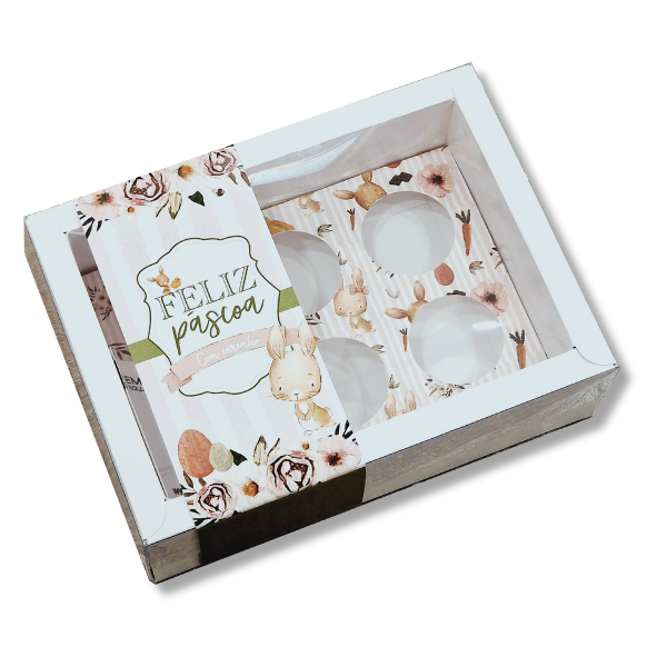 8-6.png Caixa de Páscoa para 6 Brigadeiros c/ Tampa Acetato – 16x11,5x5cm – Norpack - Image 1