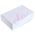 Caixa Postal C/ Padrão Olá em rosa – Envio de Encomendas com Estilo – Norpack