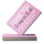 Cartão de agradecimento Rosa "Thank You" Pack 50 unidades – Norpack - Image 4