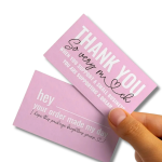 Cartão de agradecimento Rosa "Thank You" Pack 50 unidades – Norpack - Image 3