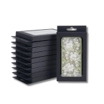 Caixa Cartolina Preta p/ capas telemóvel / presente 10,5x1,7x14cm - Pack 18unidades – Norpack