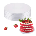 Base / Bandeja Grossa para Bolos/Pastelaria Redonda Branca 30cm – Norpack
