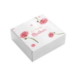 Caixa Cartão Branca 20x20x7cm Dia da Mulher - Flores Rosa – Norpack