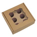 Caixa Cartão Kraft p/Brigadeiros c/Janela Vintage – Norpack - Image 2