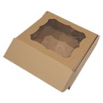 Caixa Cartão Presente / Envio Postal c/Janela Vintage - 20x20x7cm – Norpack - Image 3