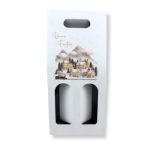 Caixa Cartão Branca 2 Garrafas 19x8x38cm "Vila Natal" – Norpack - Image 4