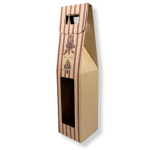 Caixa Cartão Branca / Kraft 1 Garrafa 9x9x40cm “Presente de Natal” – Norpack - Image 3