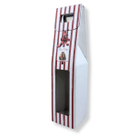 Caixa Cartão Branca / Kraft 1 Garrafa 9x9x40cm “Presente de Natal” – Norpack - Image 2