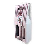 Caixa Cartão Branca / Kraft 2 Garrafas 19x8x38cm “Presente de Natal” – Norpack - Image 2