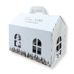 Caixa Cartão Branca Presente Casa c/ pega 30x20x17cm "Inverno Encantado" – Norpack