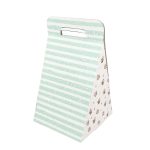 Caixa Cartão Branca Presente / Flores 20x20x28cm Riscas Azuis – Norpack - Image 2