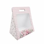 Caixa Cartão Branca Presente / Flores 30x20x28cm Riscas Rosa – Norpack - Image 3
