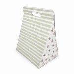 Caixa Cartão Branca Presente / Flores 30x20x28cm Riscas Verdes – Norpack - Image 2