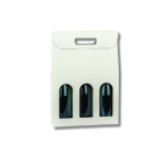 Caixa Cartão Branca para 3 Garrafas c/ janela 270x90x385mm – Norpack