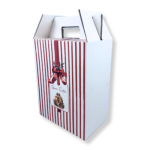 Caixa Cartão Cabaz Branca / Kraft com Pega 26x17x34cm Natal “Presente de Natal” – Norpack - Image 7