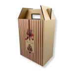 Caixa Cartão Cabaz Branca / Kraft com Pega 26x17x34cm Natal “Presente de Natal” – Norpack - Image 5