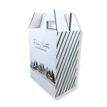 Caixa Cartão Cabaz Branca com Pega 26x17x34cm Natal "Inverno Encantado" – Norpack