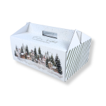 Caixa Cartão Cabaz Branca com Pega 32x21,5x12,5cm Natal "Inverno Encantado" – Norpack